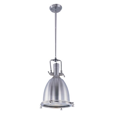 Maxim One Light Satin Nickel Frosted Glass Mono Point 25104FTSN